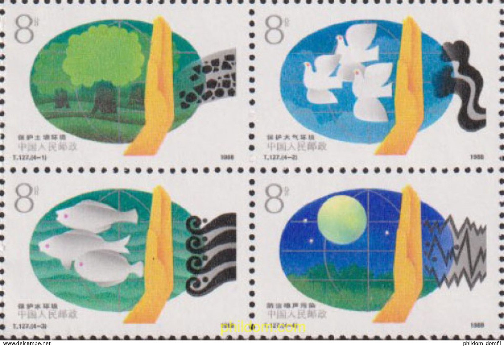 618142 MNH CHINA. República Popular 1988 DIA INTERNACIONAL DE LA PROTECCION DEL MEDIO AMBIENTE - Neufs