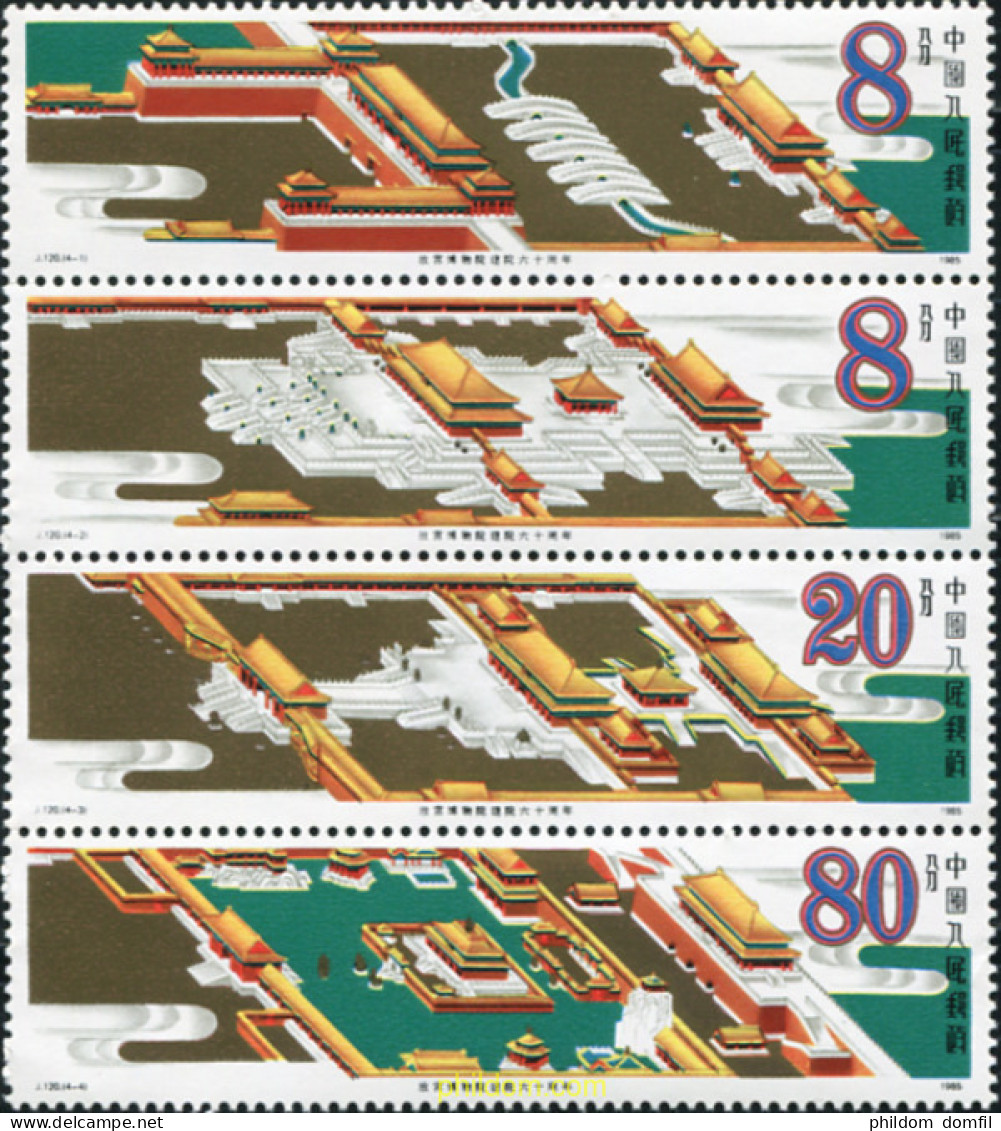 672913 MNH CHINA. República Popular 1985 60 ANIVERSARIO DE LA CREACION DEL MUSEO DE PALACIO - Neufs