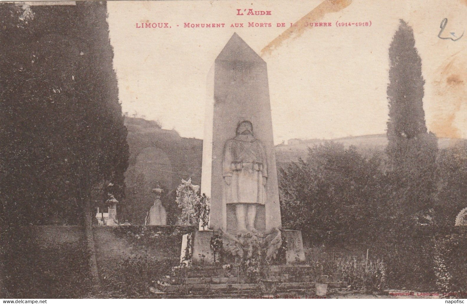 11-Limoux Monument Aux Morts 1914/1918 - Limoux