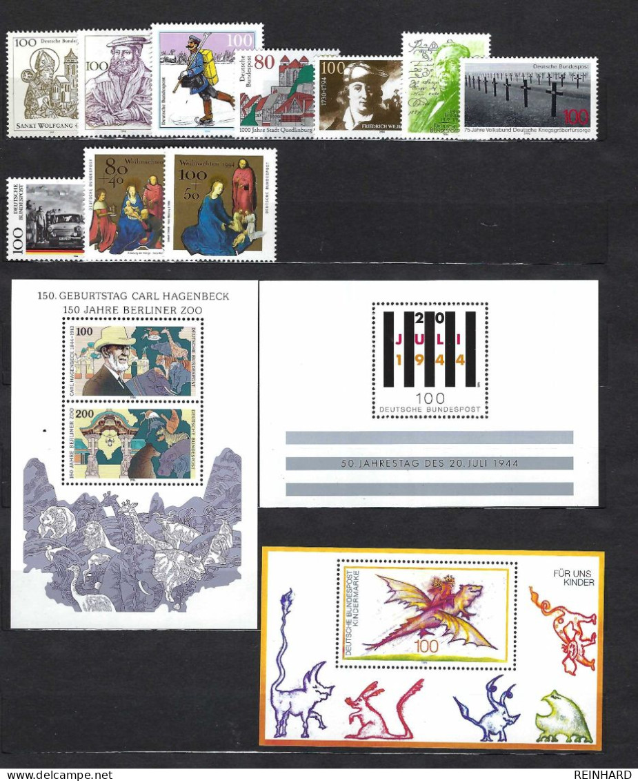 BUND Komplettjahrgang 1994 Postfrisch - Siehe 2 Bilder - Unused Stamps