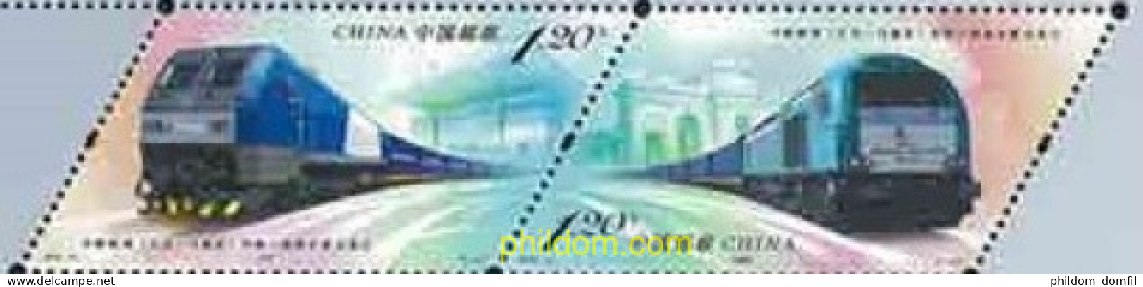 665706 MNH CHINA. República Popular 2019 NUEVA RUTA DE LA SEDA POR TREN YIWU - MADRID - YIWU. CONJUNTA CON ESPAÑA - Unused Stamps