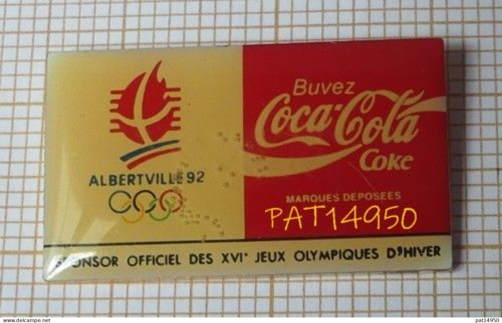 PAT14950 COCA COLA  JO ALBERTVILLE 92 1992 SPONSOR OFFICIEL Des XVIème JEUX D'HIVER  En Version EPOXY COJO 1988 - Coca-Cola