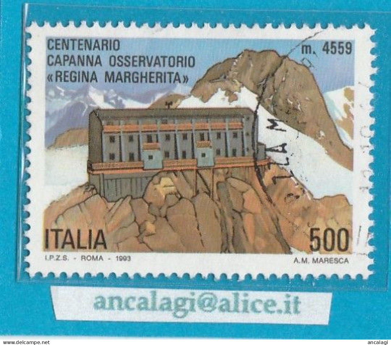 USATI ITALIA 1993 - Ref.0677 "OSSERVATORIO REGINA MARGHERITA" 1 Val. - - 1991-00: Used