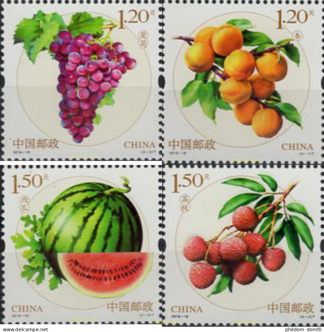 631939 MNH CHINA. República Popular 2016 FRUTAS - Nuevos