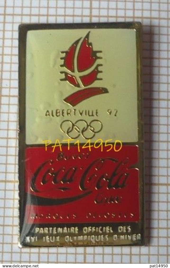 PAT14950 COCA COLA  JO ALBERTVILLE 92 1992 PARTENAIRE OFFICIEL Des XVIème JEUX D'HIVER  En Version EPOXY PREMIER TAIWAN - Coca-Cola