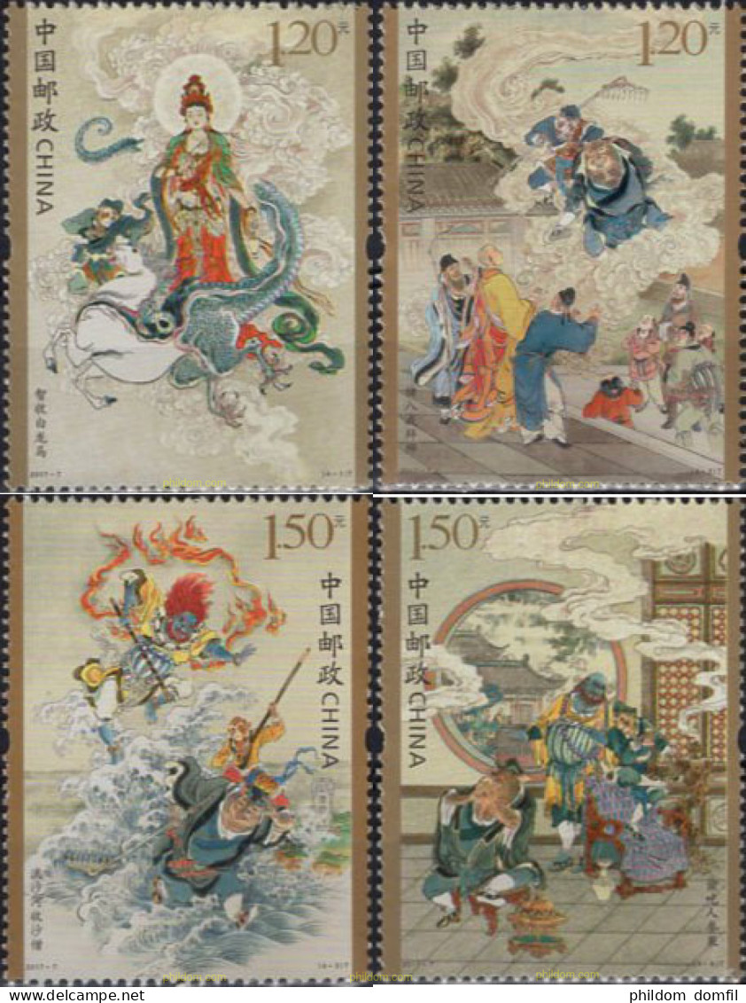 631987 MNH CHINA. República Popular 2017 LITERATURA CLÁSICA CHINA. "VIAJE AL OESTE" - Neufs