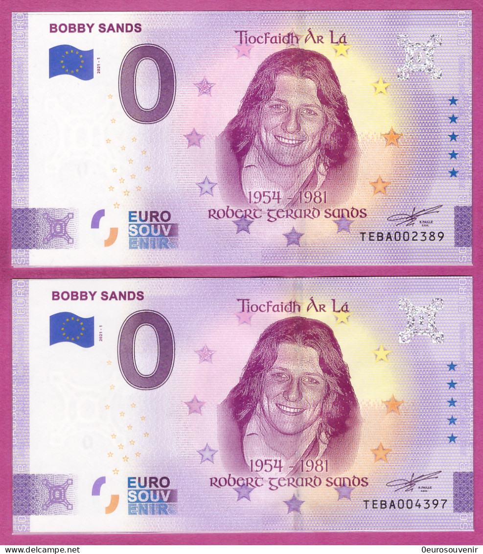 0-Euro TEBA 2021-1 BOBBY SANDS  Set NORMAL+ANNIVERSARY - Essais Privés / Non-officiels