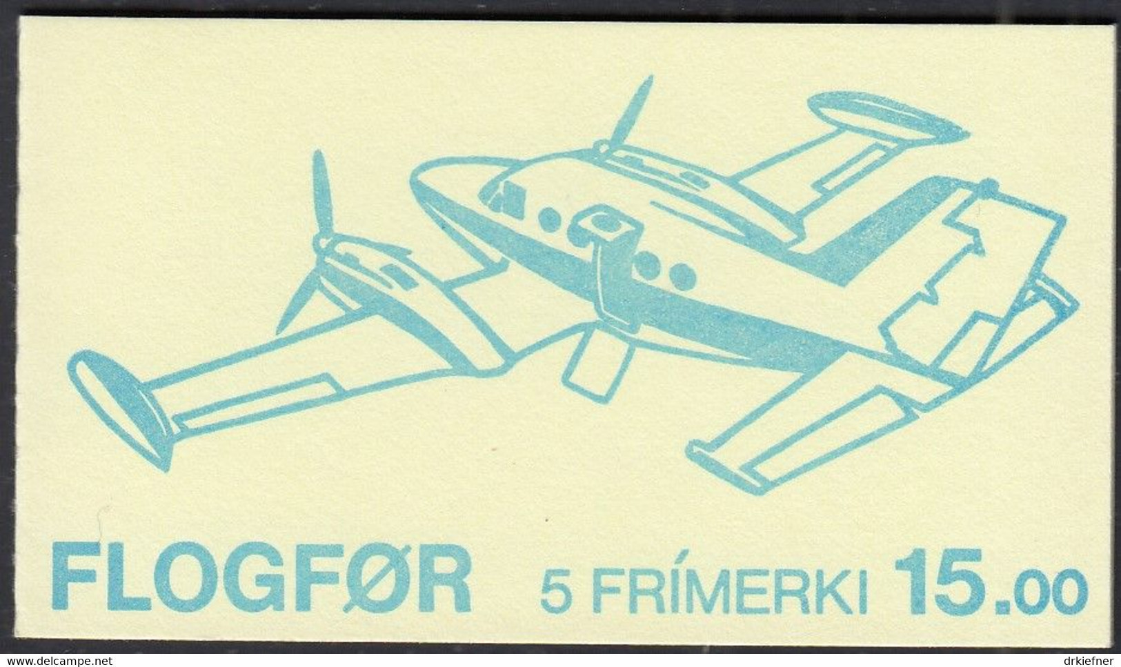 FÄRÖER Markenheftchen MH 3 Mit 125-129, Postfrisch **, Flugzeuge, 1985 - Faroe Islands