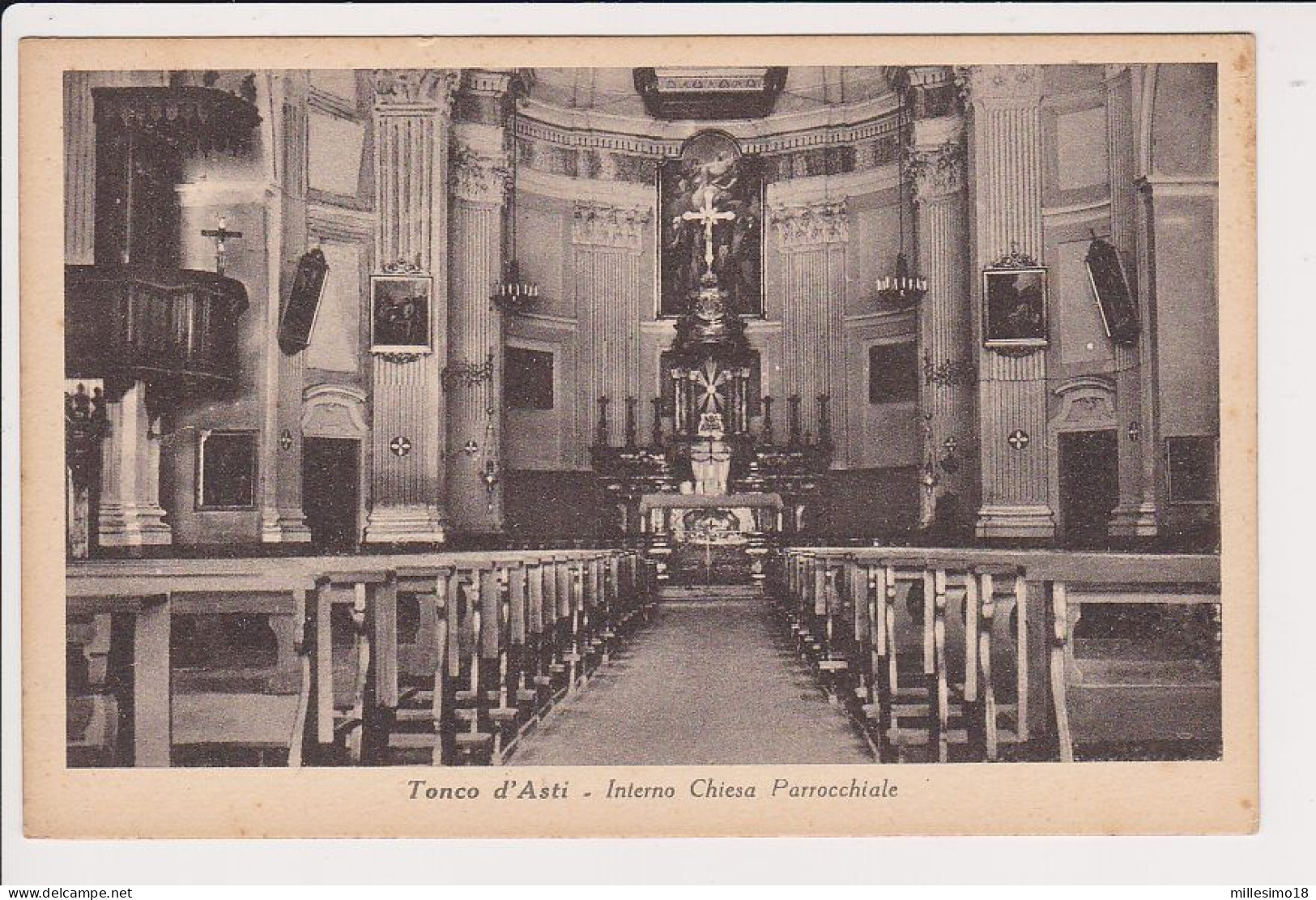 Italia Tonco D'Asti Interno Chiesa Parrocchiale Ediz. Benzi FP NVG 2 Scan - Asti