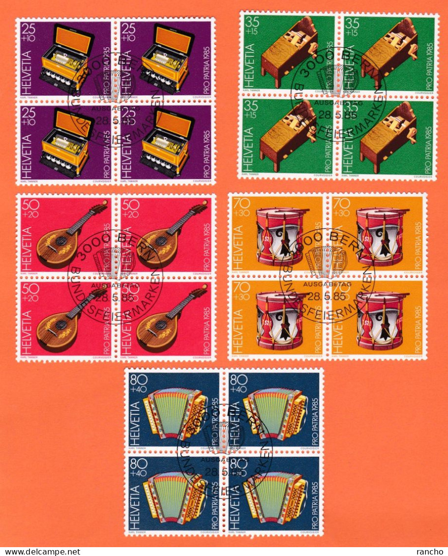 PRO/P. DE COLLECTION BLOC DE 4 OBLITERE 1er/J.28.5.1985. C/S.B.K. Nr:B206/10. Y&TELLIER Nr:1225/29. MICHEL Nr:1296/1300. - Used Stamps