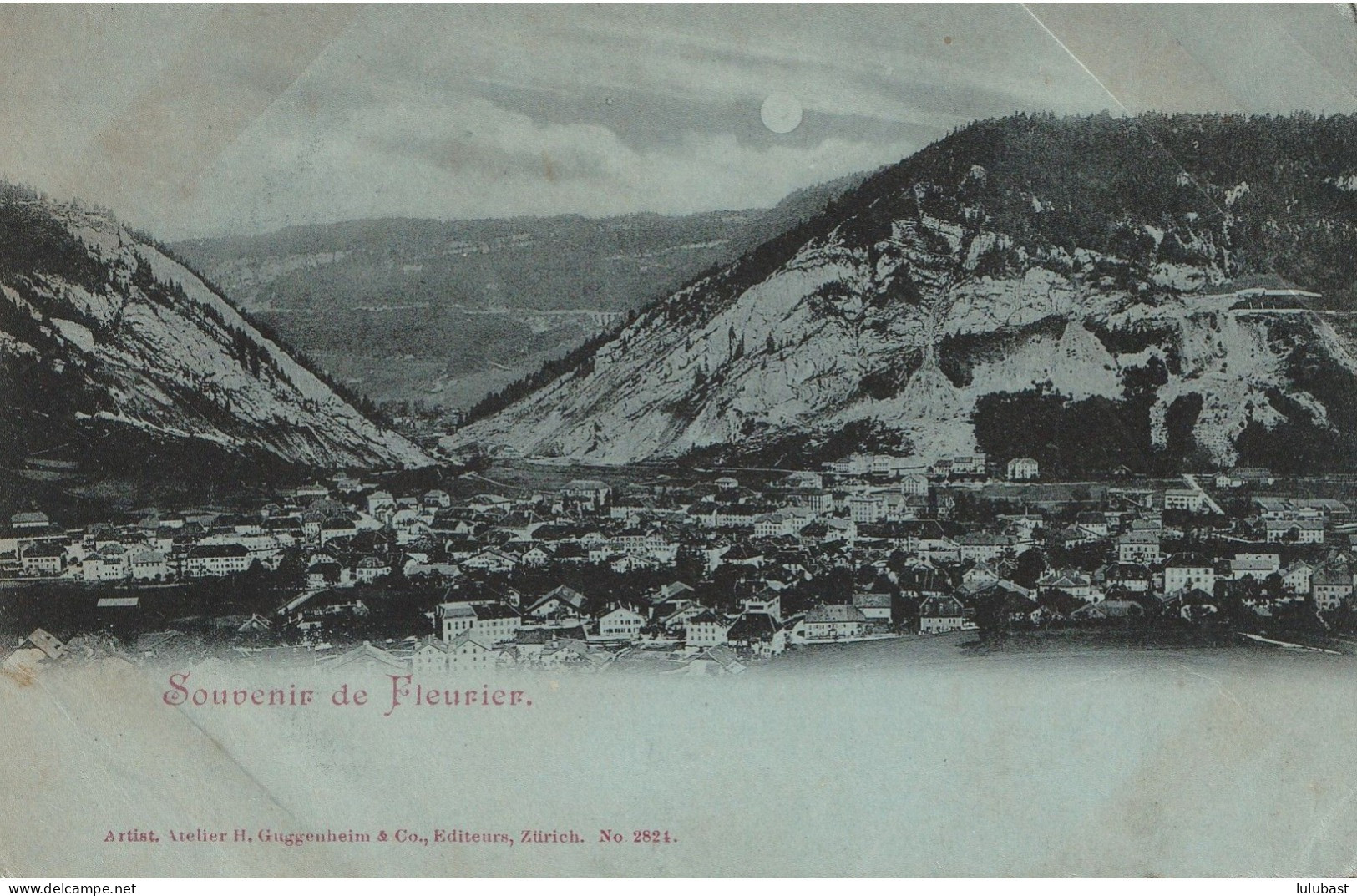 Souvenir De Fleuriezr. (carte Dite "à La Lune.") - Fleurier