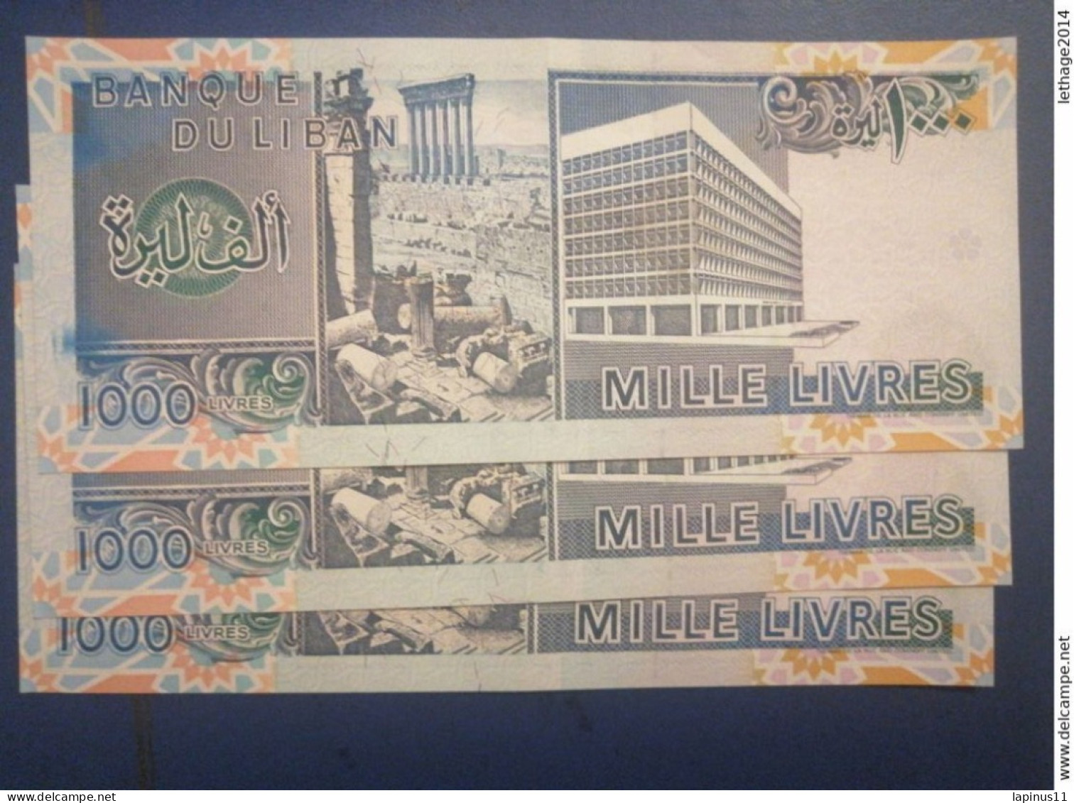Liban Lebanon 1000 Lira 1988 UNC CONSECUTIF - Líbano