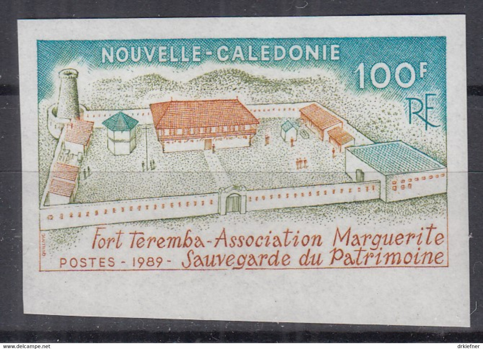NEUKALEDONIEN  862, Postfrisch **, Geschnitten, Erhaltung Des Kulturerbes, 1989 - Unused Stamps