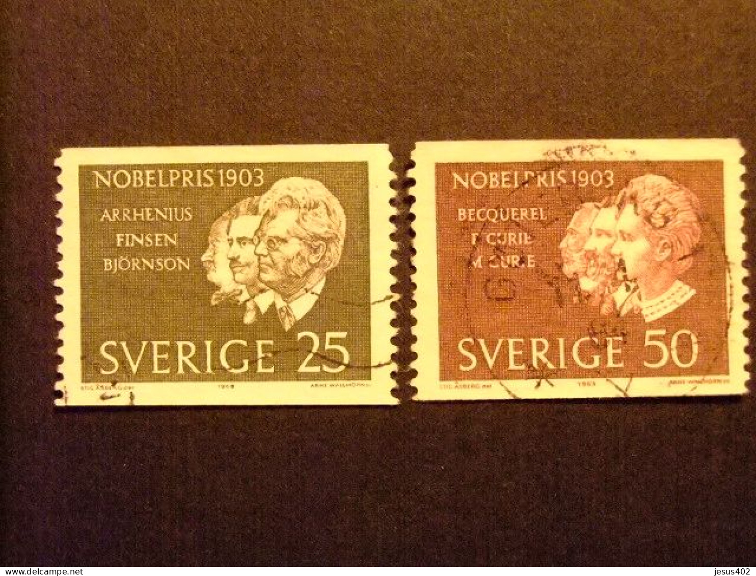 90 SUECIA SUEDE 1963 / Premio Nobel 1903 / YVERT 512 / 13 FU - Gebraucht