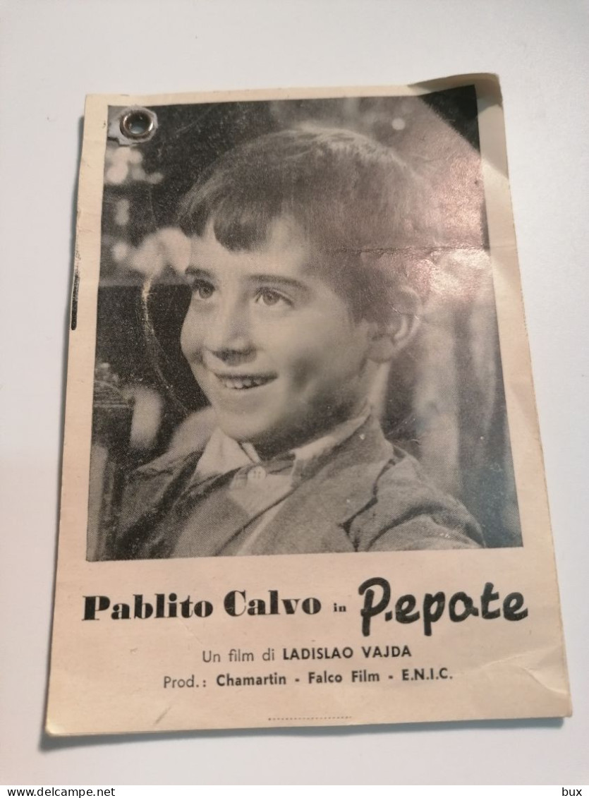 OPUSCOLO PEPOTE PABLITO CALVO CINEMA   ATTORE  ACTOR ACTRESS ARTISTS STAR