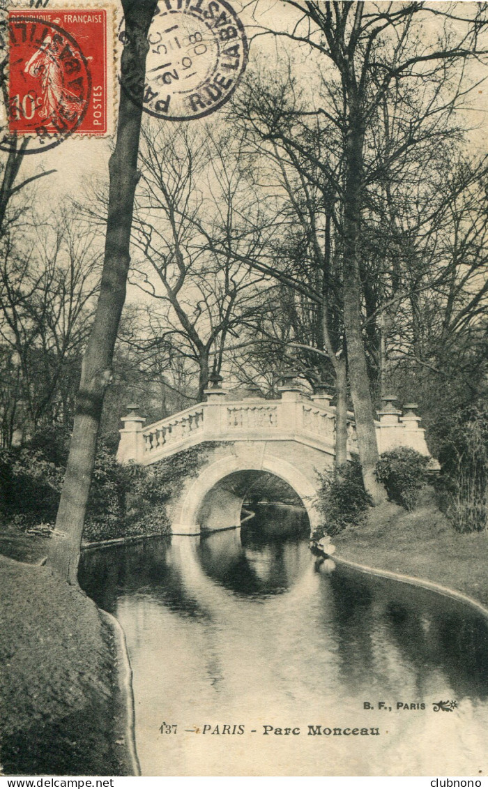 CPA - PARIS - PARC MONCEAU - Parcs, Jardins