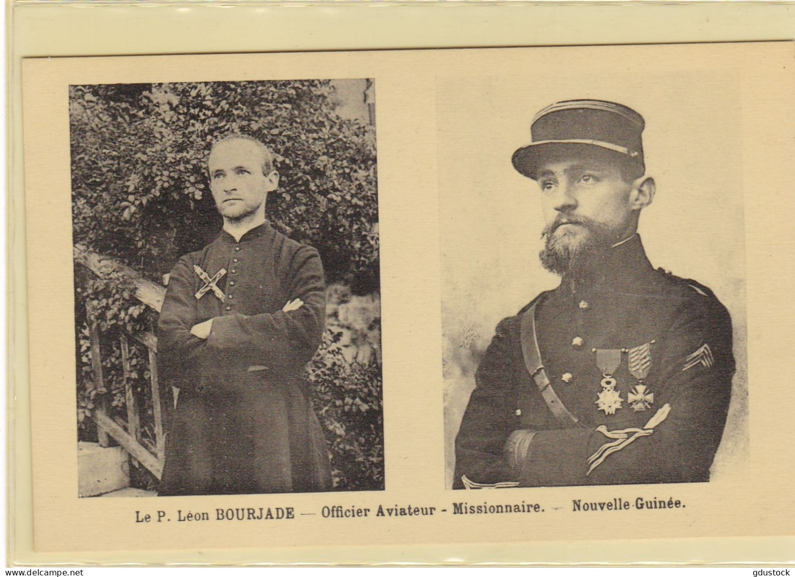 Le P. Léon Bourjade - Officier Aviateur - Missionnaire - Nouvelle-Guinée - Aviatori