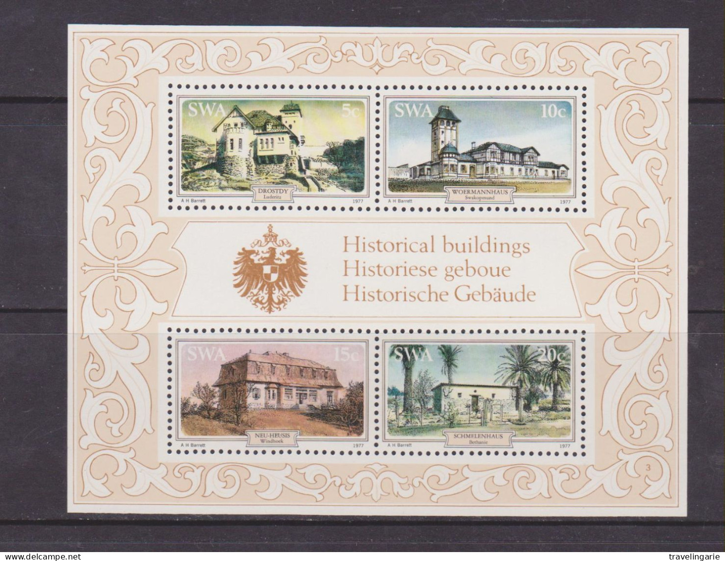 South West Africa 1977 Historical Buildings S/S MNH - South West Africa (1923-1990)