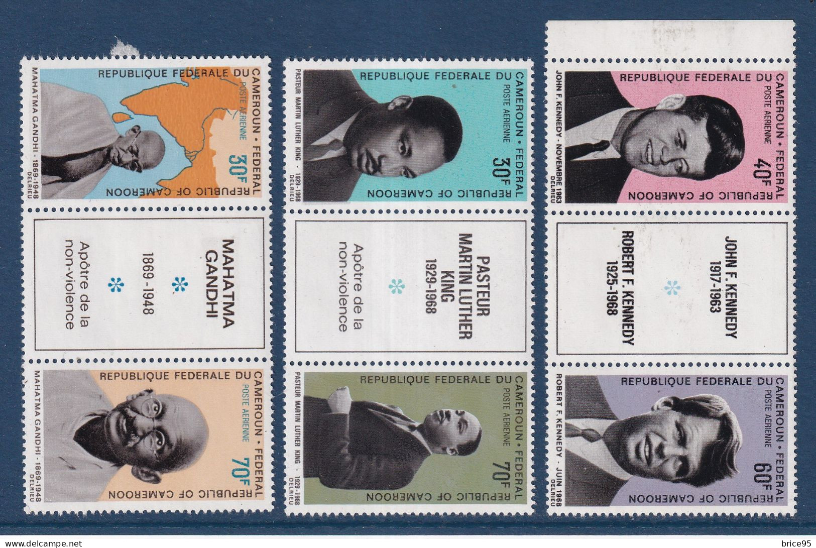 Cameroun - YT PA N° 122 à 127 A ** - Neuf Sans Charnière - Poste Aérienne - 1968 - Luftpost