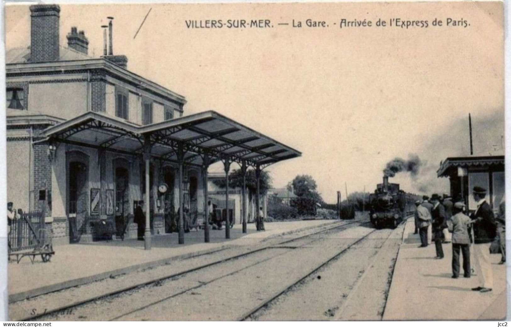 14 - VILLERS SUR MER - La Gare (Arrivée De L'express De Paris) - Villers Sur Mer