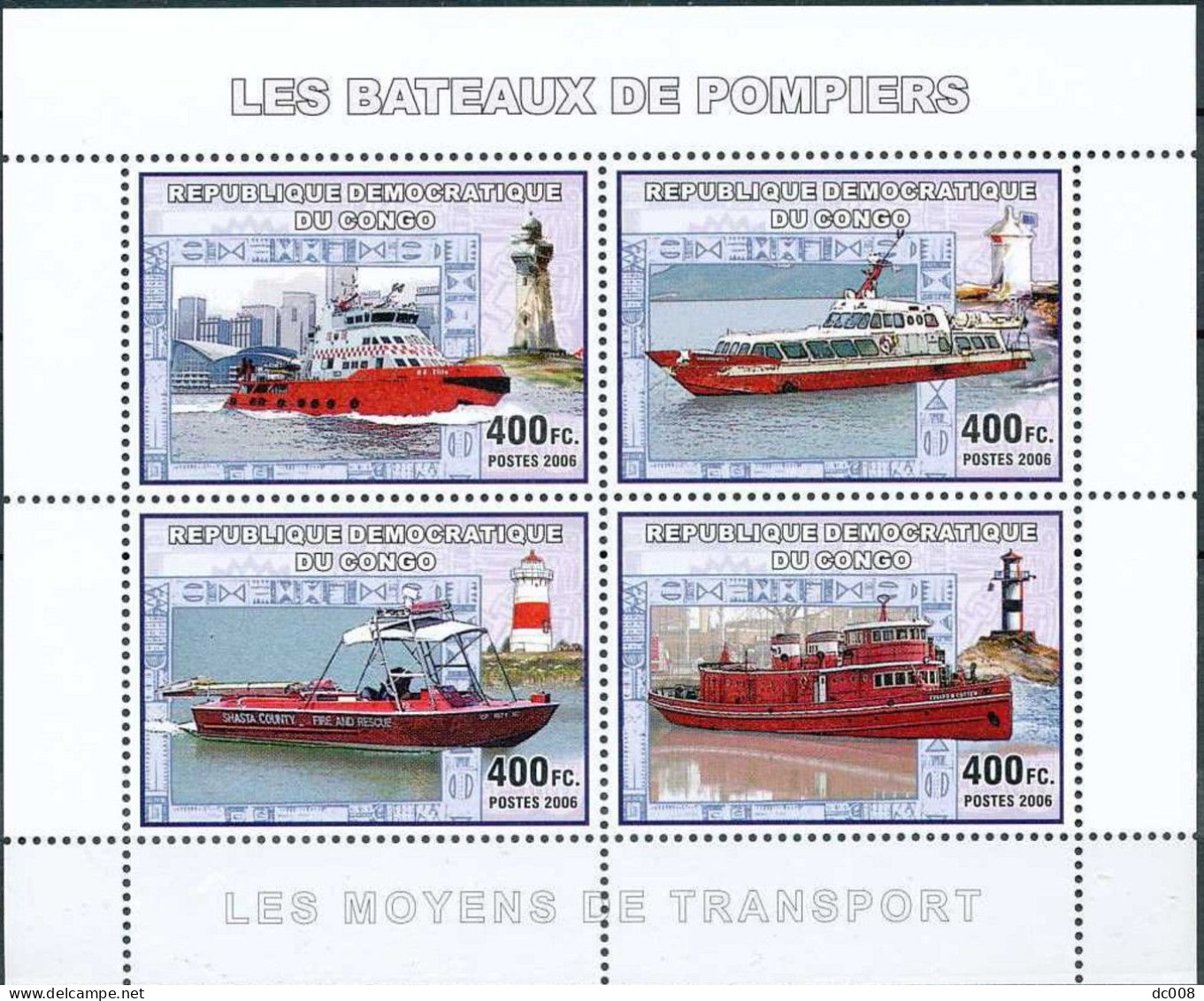 2006 Les Bateaux De Pompiers - Complet-volledig 5 Blocs - Ungebraucht