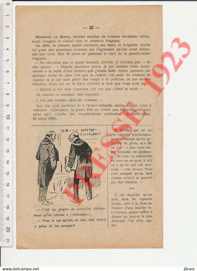 Humour 1923 Républicanisme Uniformes Députés + Santo Paris + Lorient Chimi Rue Du Puits Dr Rio Le Marrec Lomener-Larmor - Ohne Zuordnung