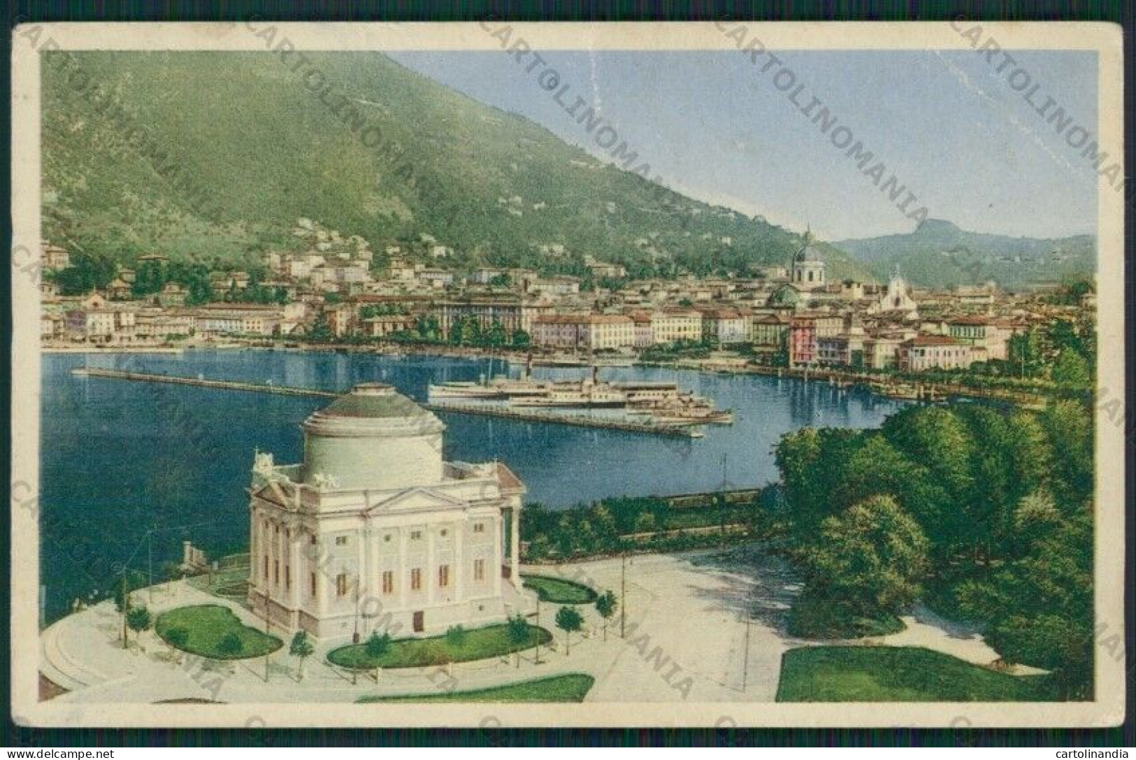 Como Città Lago Di Battello PIEGHE Cartolina ZC5857 - Como
