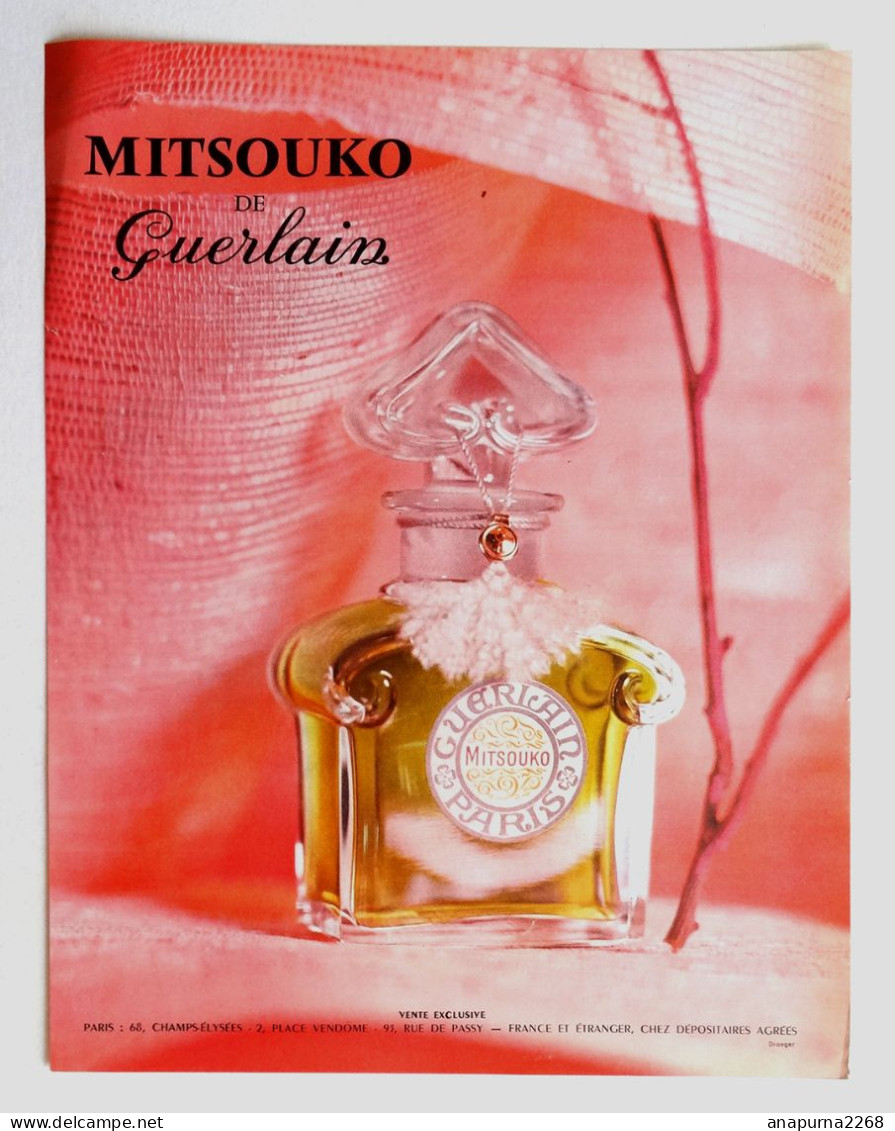 PUBLICITE ..PARFUM  MITSOUKO .....DE GUERLAIN - Publicités