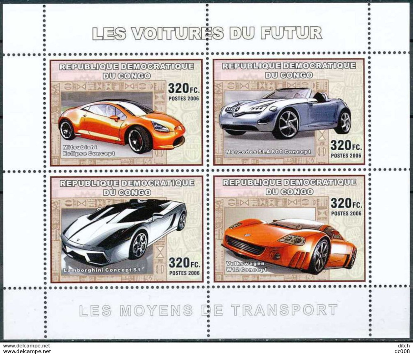 2006 Les Voitures Du Futur - Complet-volledig 5 Blocs - Mint/hinged