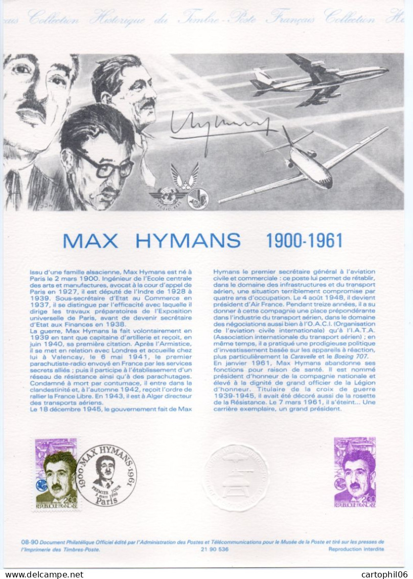 - Document Premier Jour MAX HYMANS (1900-1961) - PARIS 3.3.1990 - - Other & Unclassified