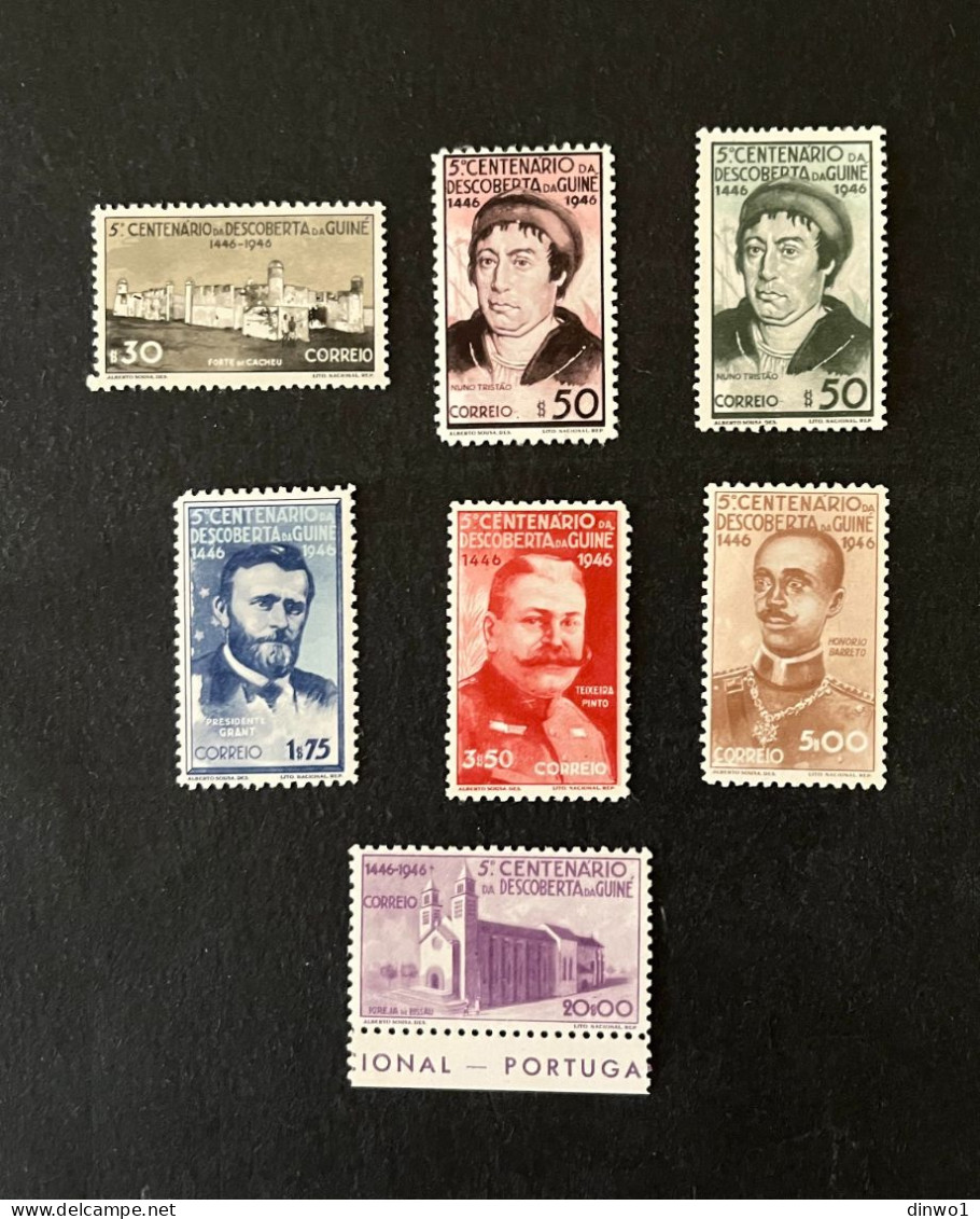 (Tv) Portuguese Guinea - 1946 Guinea Discoveries Complete Set - Af. 241 To 247 - MNH - Portugiesisch-Guinea