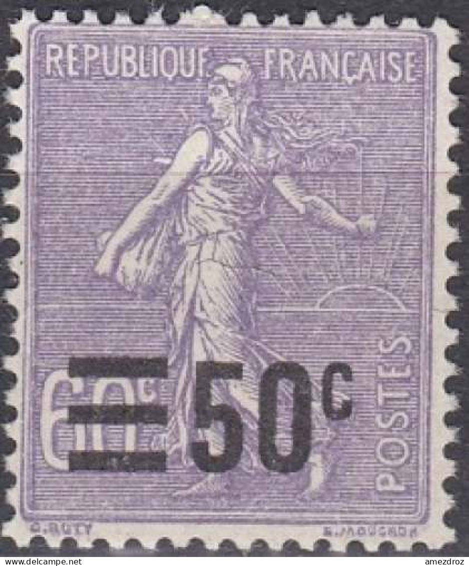 France 1926-1927 N° 223 NMH ** Semeuse Fond Ligné (H38) - 1903-60 Semeuse Lignée