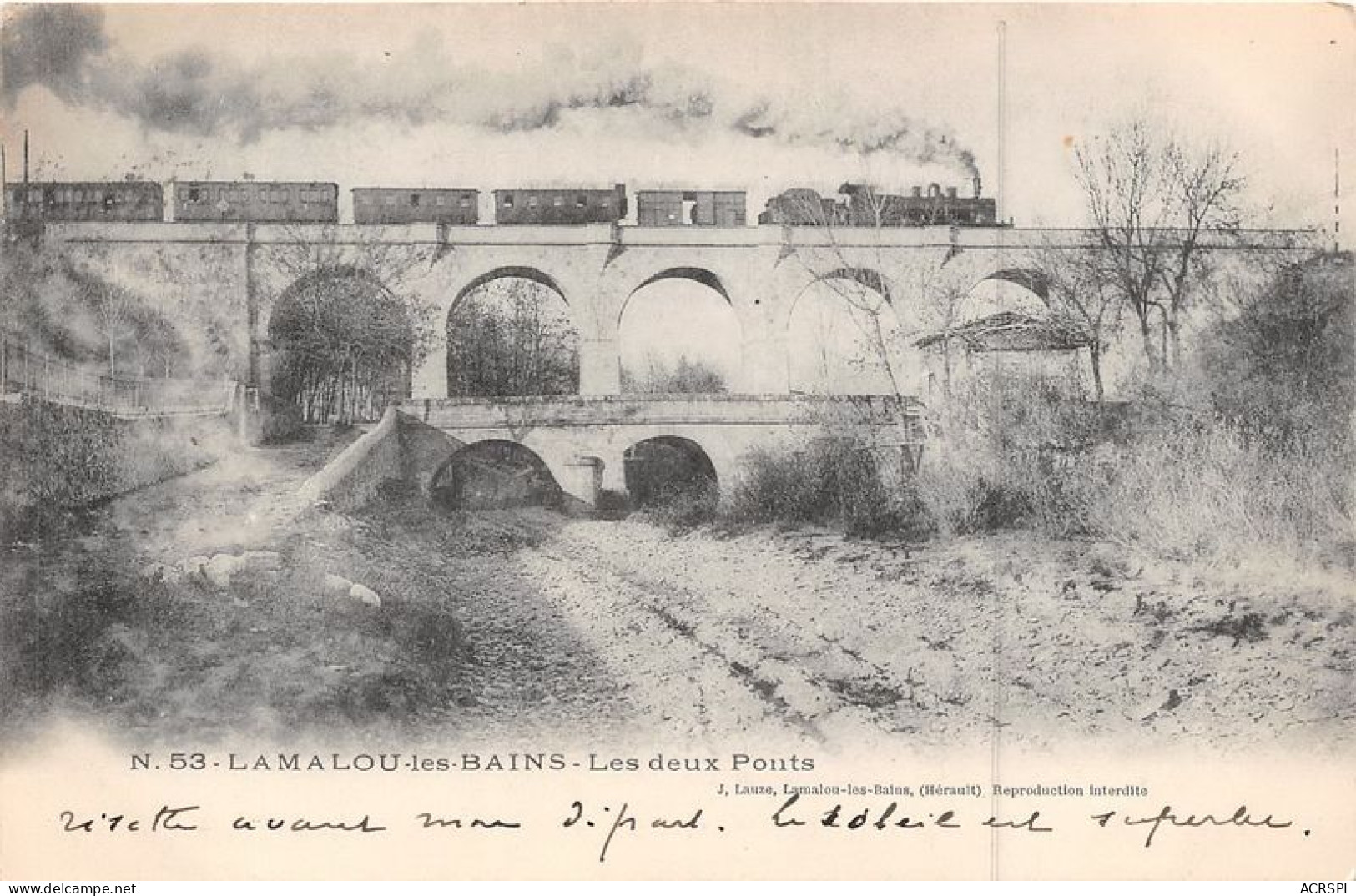 LAMALOU LES BAINS Les Deux Ponts 17(scan Recto-verso) MA1221 - Lamalou Les Bains