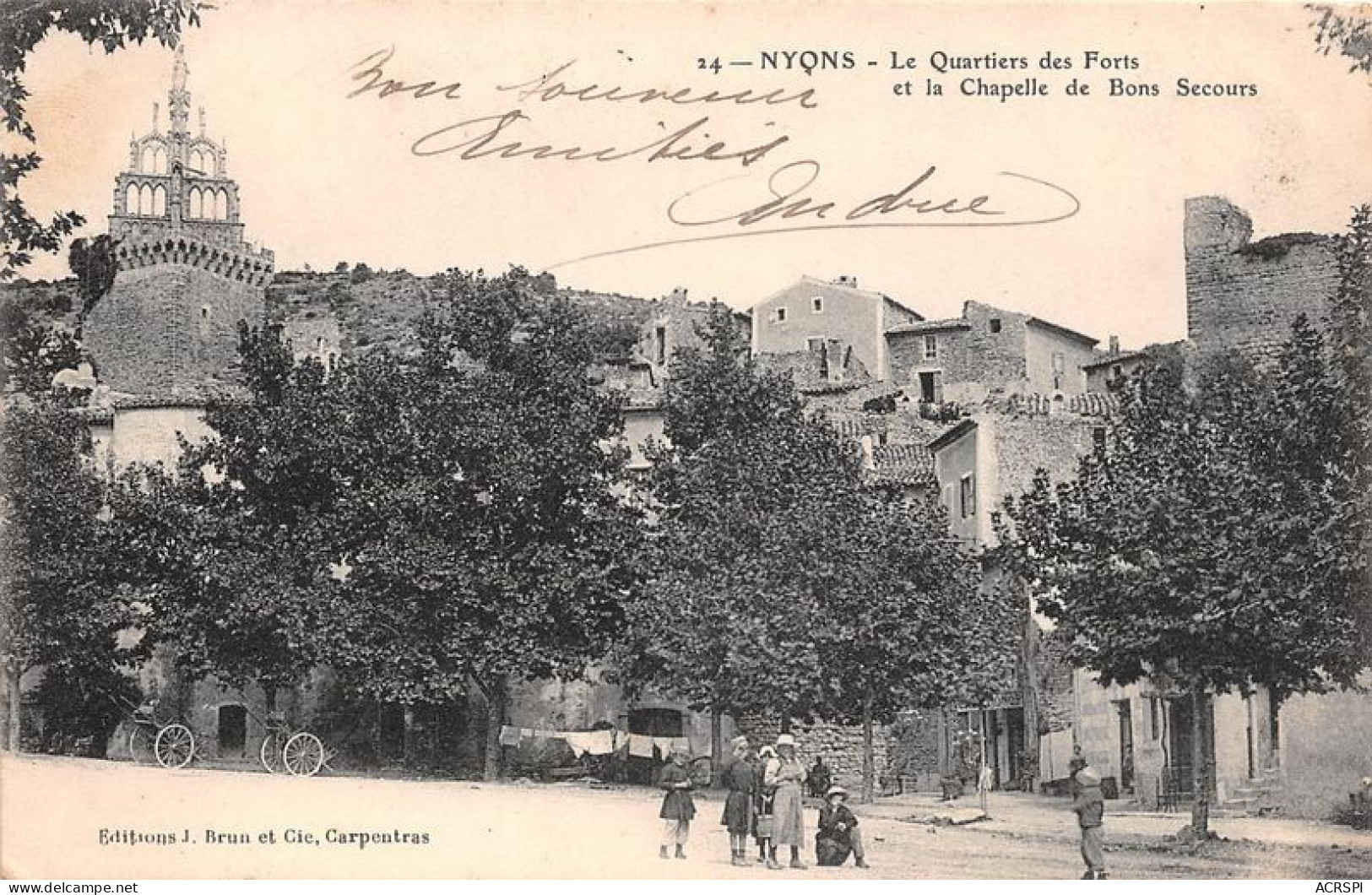 NYONS Le Quartier Des Forts Et La Chapelle De Bons Secours 20(scan Recto-verso) MA1220 - Nyons