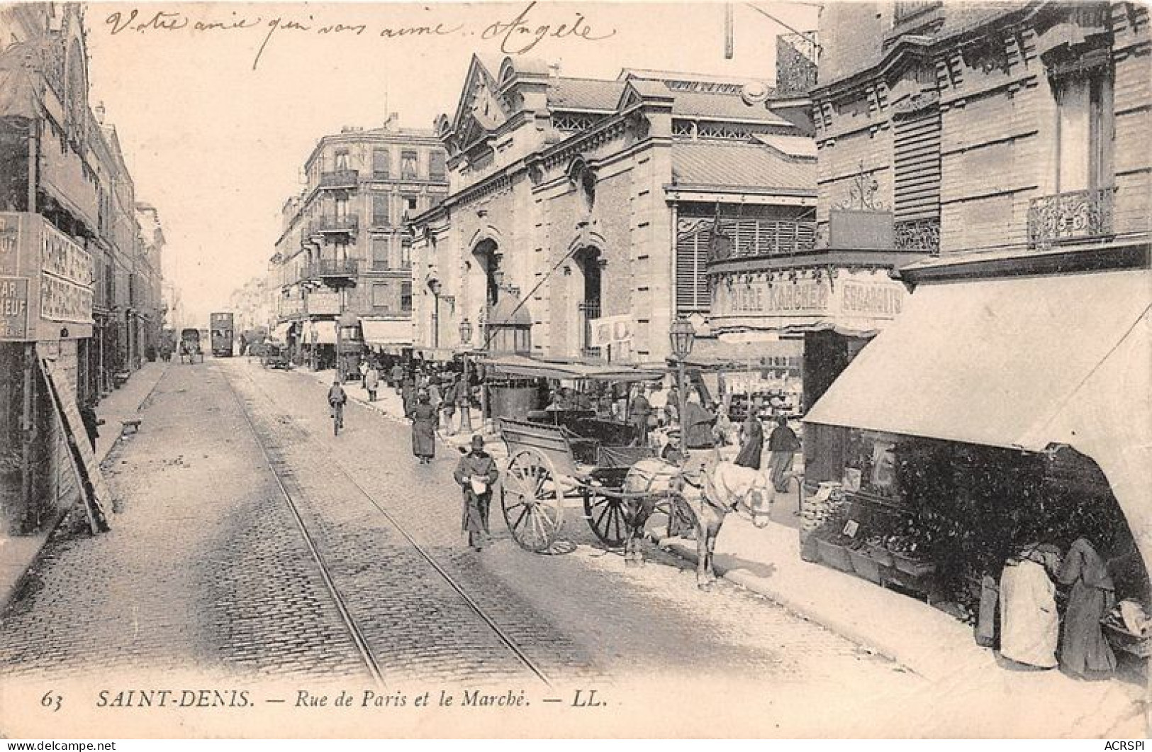 SAINT DENIS Rue De Paris Et Le Marche 6(scan Recto-verso) MA1216 - Saint Denis