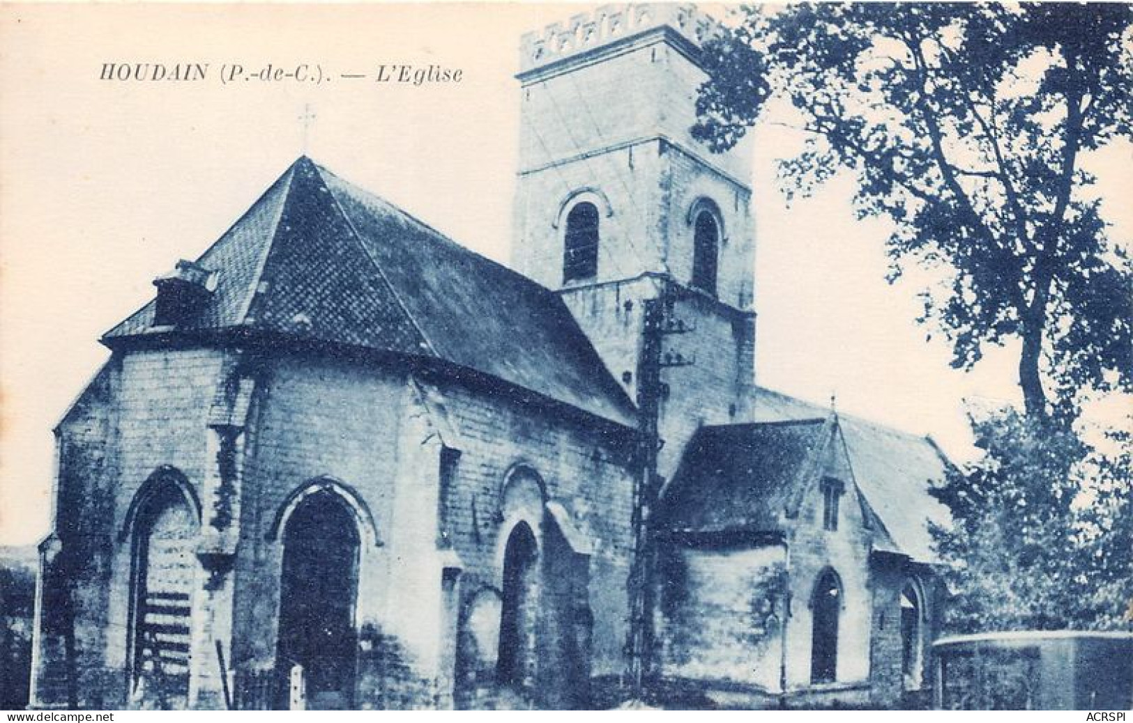 HOUDAIN L Eglise 1(scan Recto-verso) MA1210 - Houdain