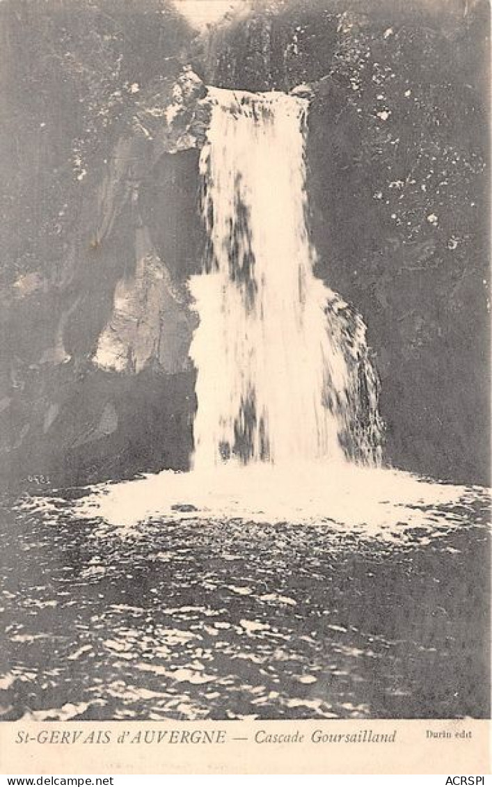 ST GERVAIS D AUVERGNE Cascade Goursailland 5(scan Recto-verso) MA1225 - Saint Gervais D'Auvergne