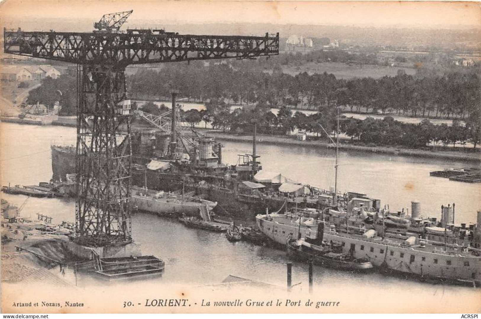 LORIENT La Nouvelle Grue Et Le Port De Guerre 3(scan Recto-verso) MA1224 - Lorient