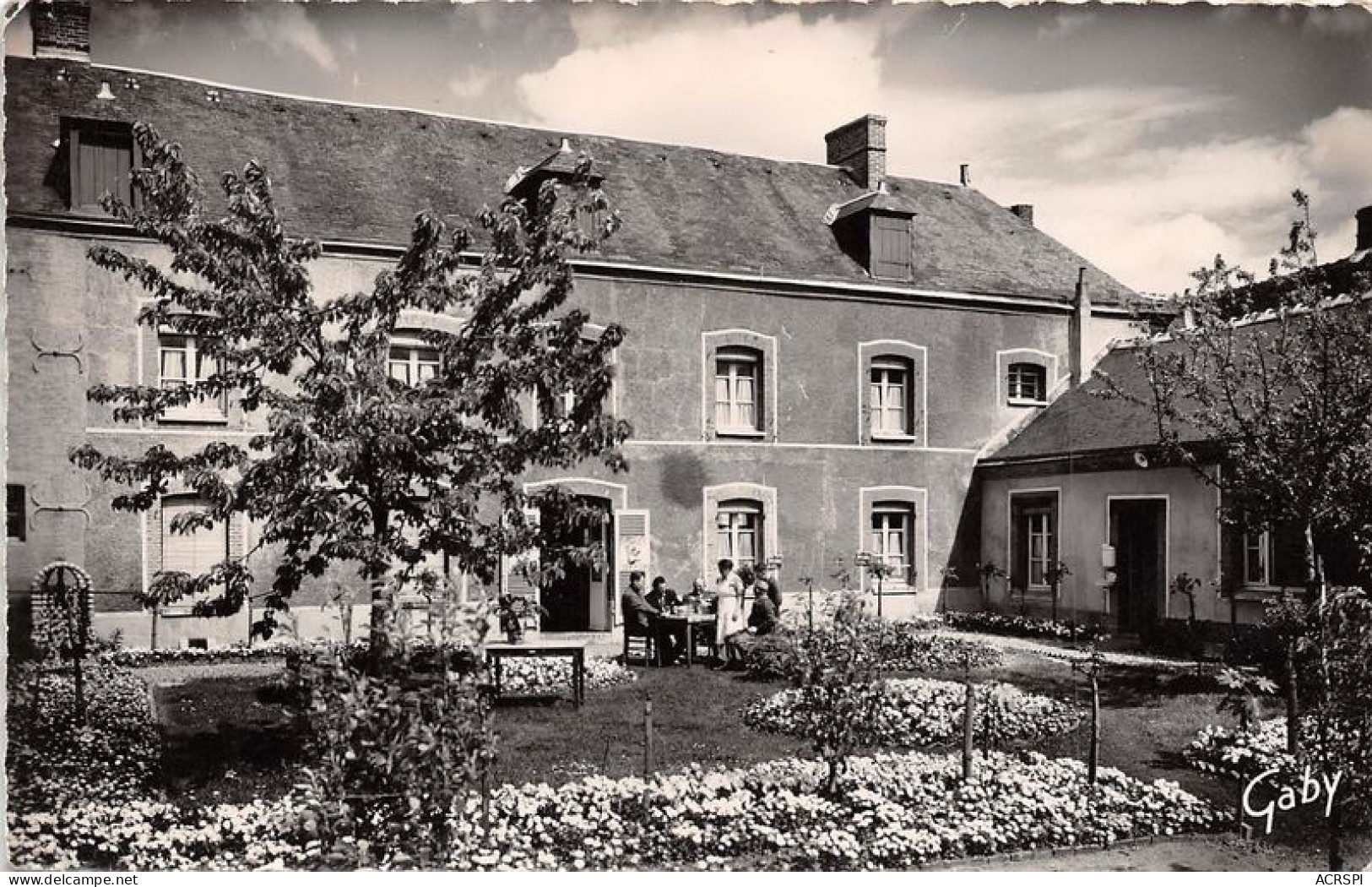 COURTALAIN Hotel Restaurant Du Cheval Blanc Son Jardin Fleuri Cuisine Bourgeoise 29(scan Recto-verso) MA1223 - Courtalain