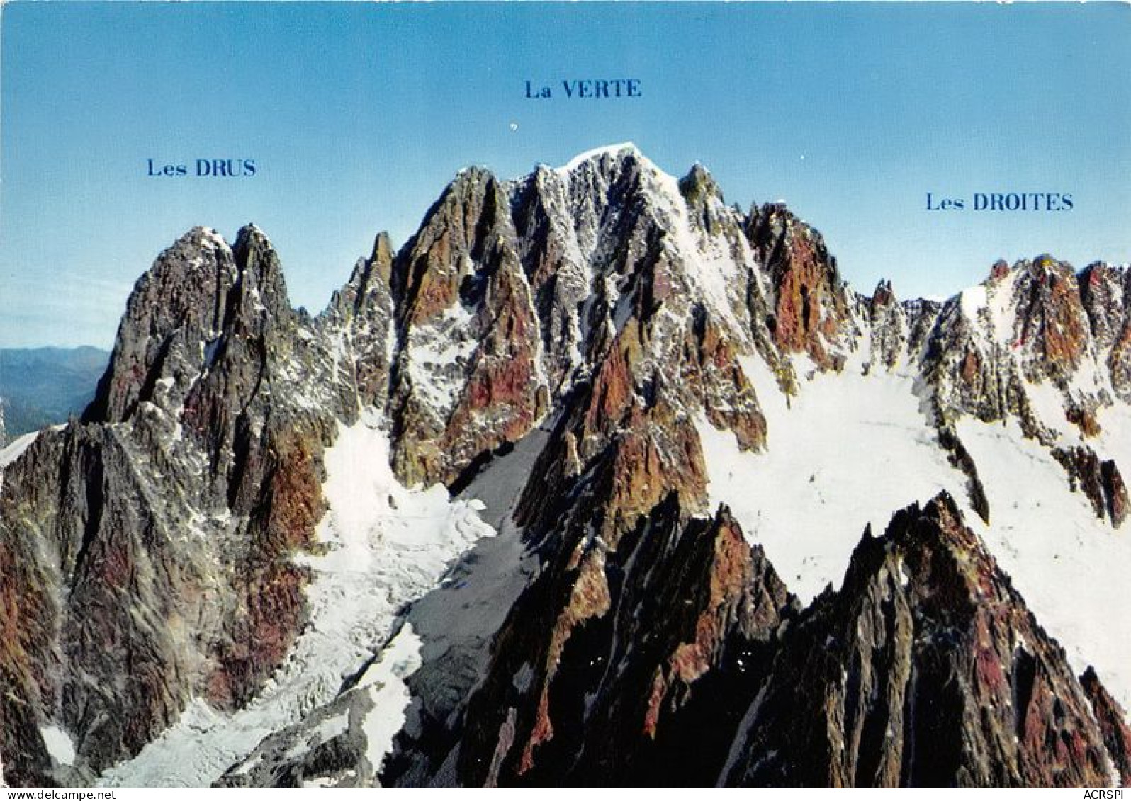 CHAMONIX Mont Blanc Les Drus La Verte Les Droites La Chaine Ecclesiastique 24(scan Recto-verso) MA12259 - Chamonix-Mont-Blanc