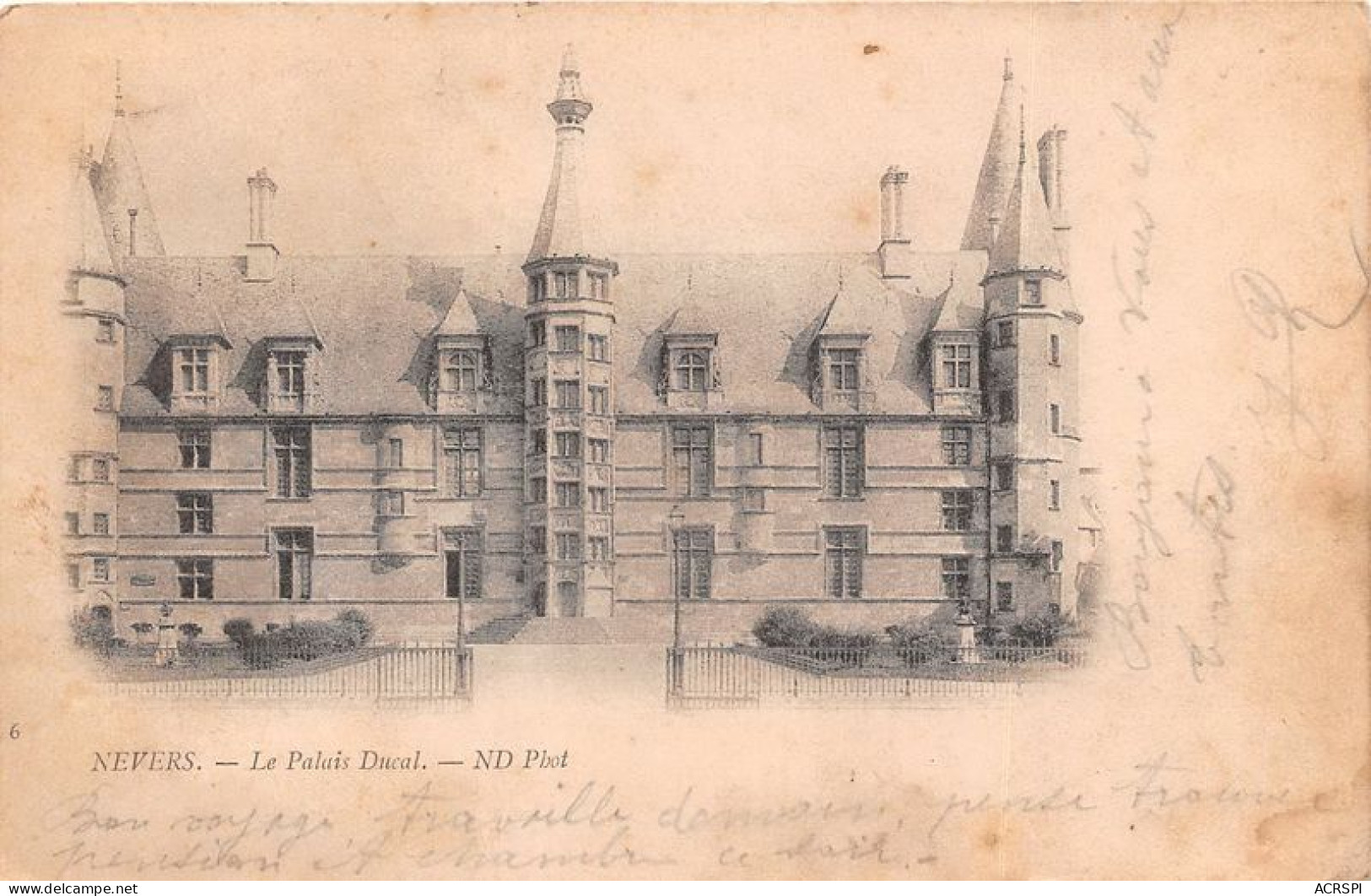 NEVERS Le Palais Ducal 2(scan Recto-verso) MA1255 - Nevers