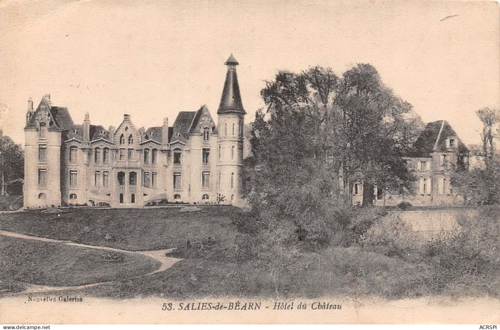 SALIES DE BEARN Hotel Du Chateau 7(scan Recto-verso) MA1245 - Salies De Bearn