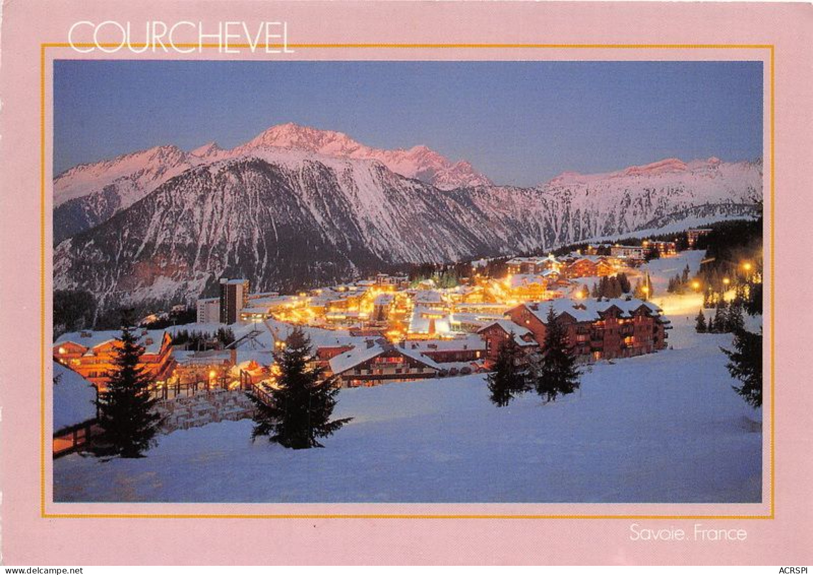 COURCHEVEL La Station Au Crepuscule 6(scan Recto-verso) MA1243 - Courchevel