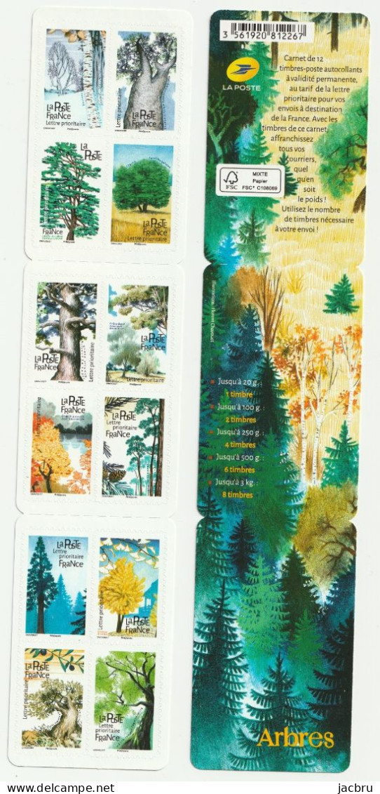 Carnet BC 1605 Les Arbres - Gedenkmarken