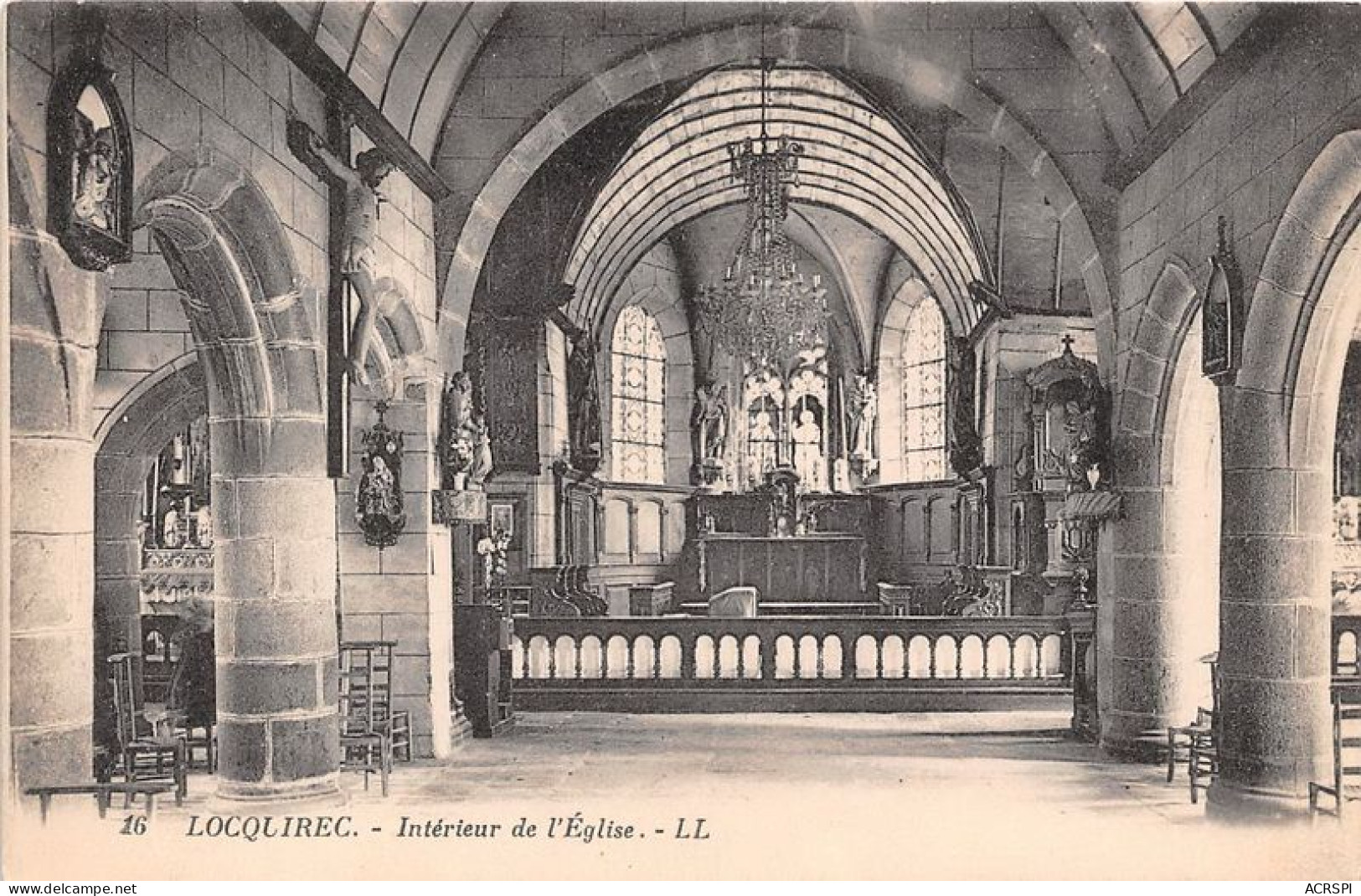 LOCQUIREC Interieur De L Eglise 7(scan Recto-verso) MA1271 - Locquirec