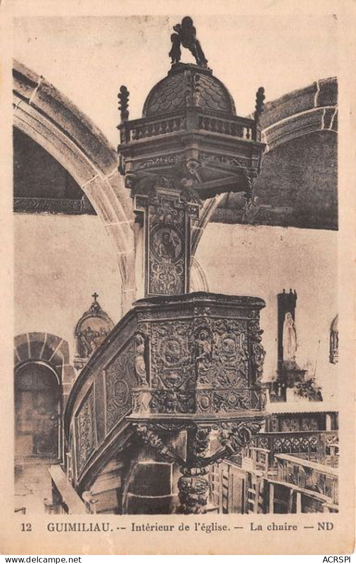 GUIMILIAU Interieur De L Eglise La Chaire 16(scan Recto-verso) MA1271 - Guimiliau