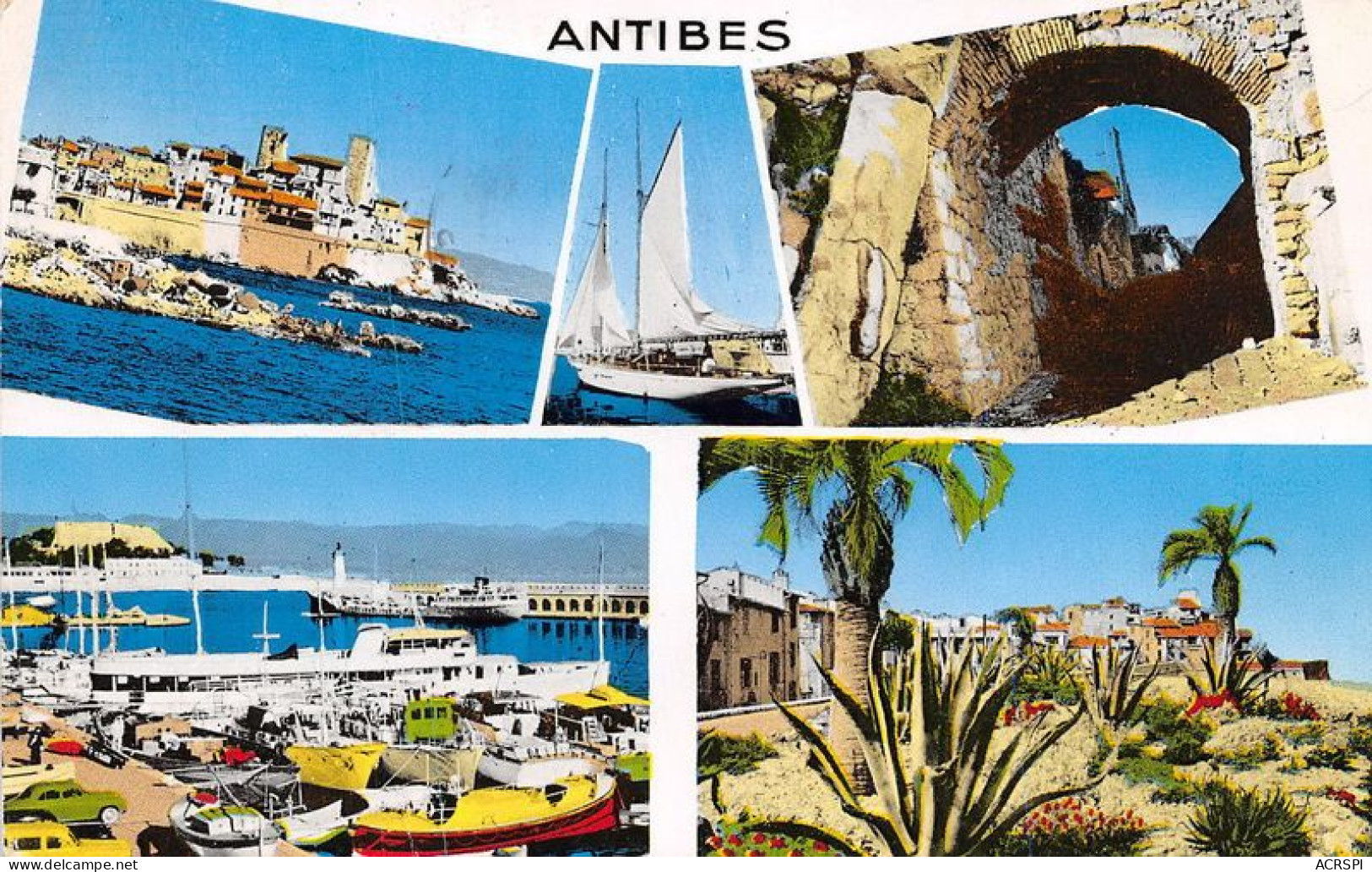ANTIBES Souvenir 5(scan Recto-verso) MA1299 - Antibes - Les Remparts