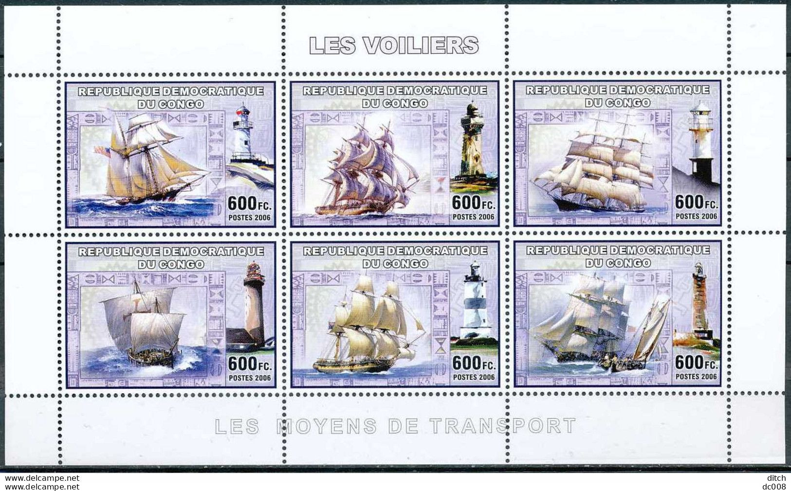 2006 Les Voiliers - Complet-volledig 7 Blocs - Ungebraucht