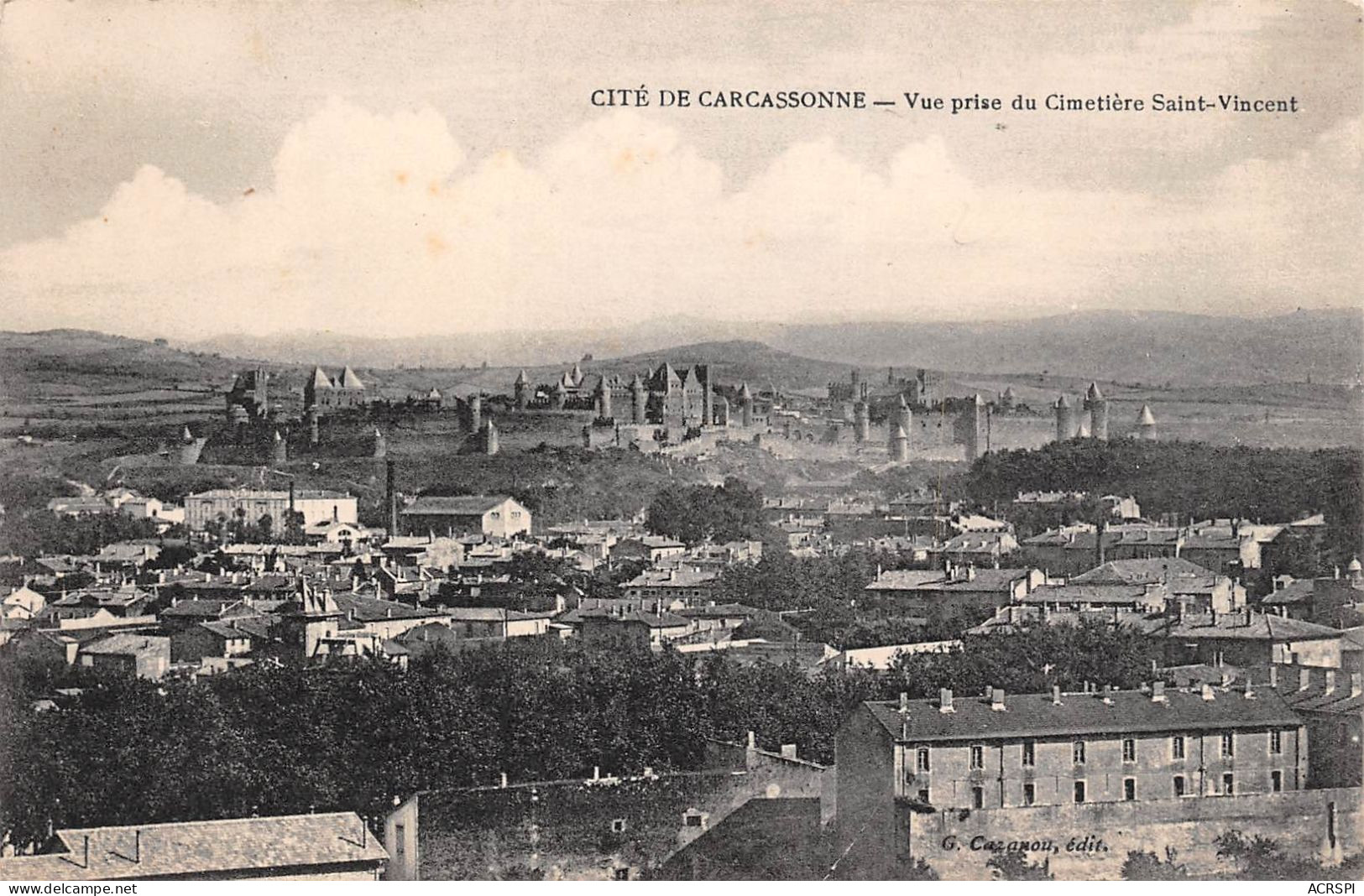 CARCASSONNE Vue Prise Du Cimetière Saint Vincent   20 (scan Recto Verso)MA1290BIS - Carcassonne