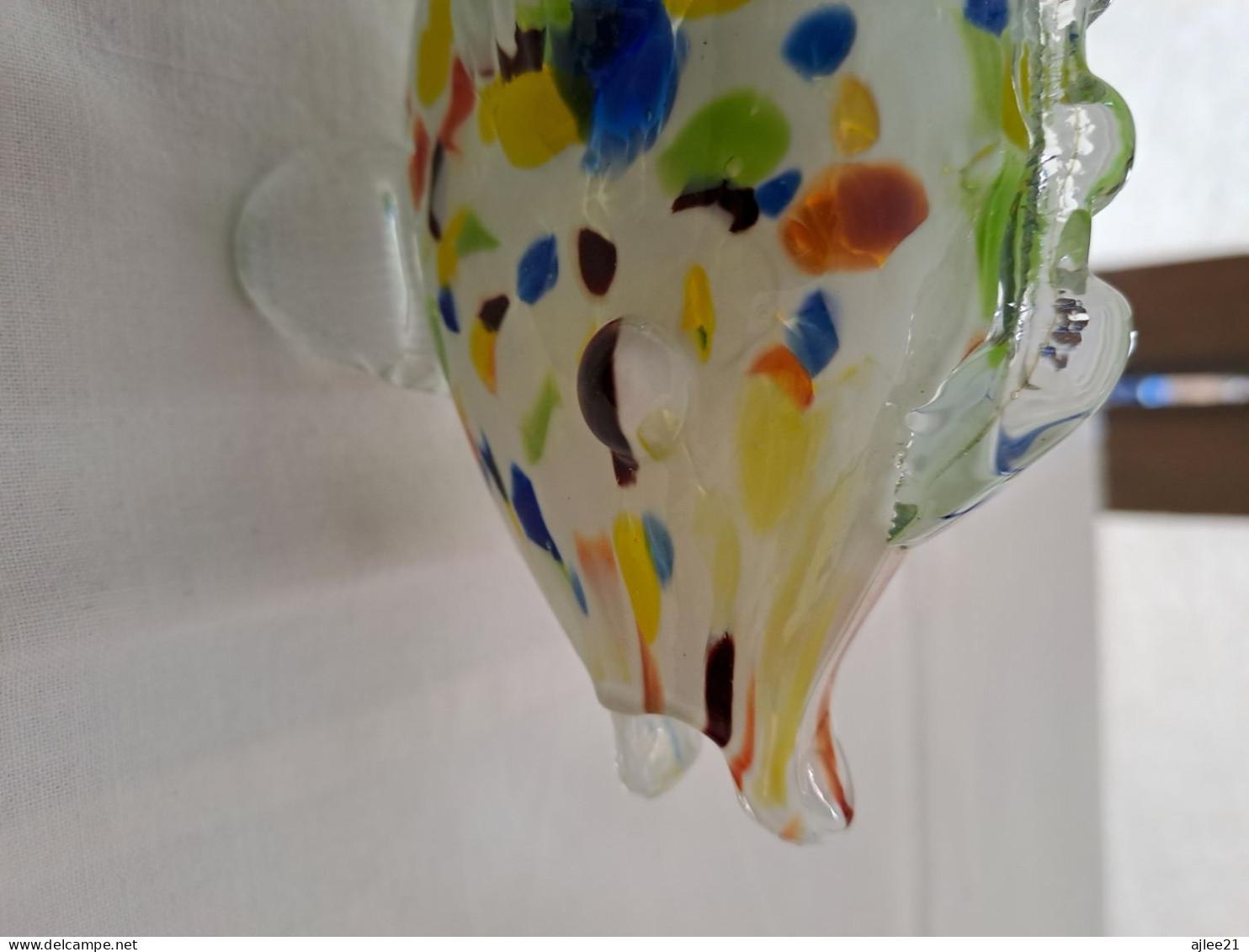 Poisson en verre Multicolore. Murano (?).
